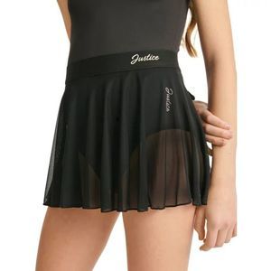 Justice Girls Lighweight Soft Black Ballet Dance Skirt, Sizes M